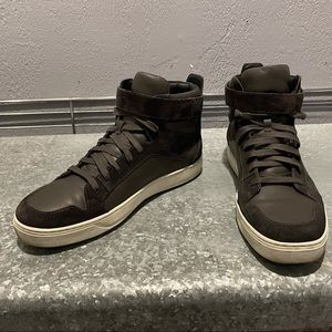 Vince Leather High Top Sneakers